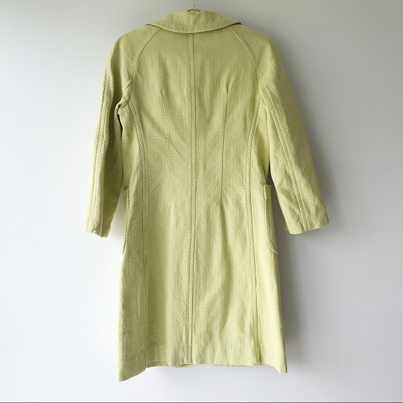 DKNY lightweight  pale green lightweight 3/4 length coat patch pockets - Picture 3 of 8